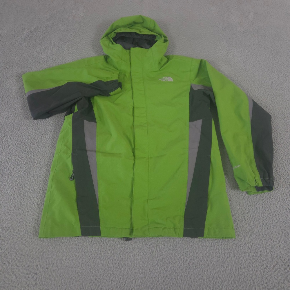 The North Face Jacket Boys XL 18/20 Green HyVent Hooded Waterproof Shellโ Coat